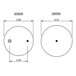 Trailer Air Spring Replaces 161234, W01-358-8204, 1R12-508