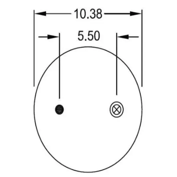 Trailer Air Spring Replaces S-29892, W01-358-8539, 1R13-188