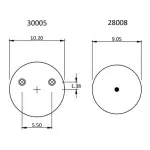 Trailer Air Spring Replaces S-20900, S-21800, W01-358-8709