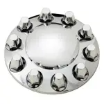 Chrome Plastic Universal Front Wheel Cover w/ 33MM Lug Nut Covers