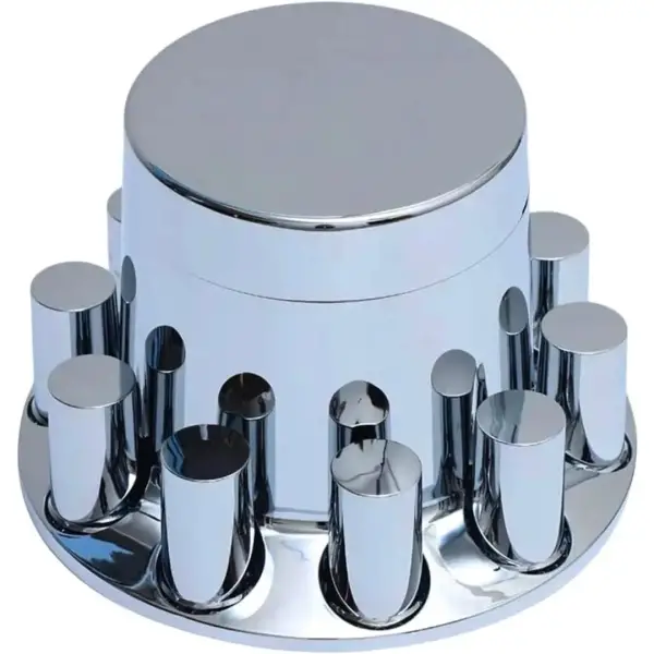 Chrome Plastic Rear Wheel Cover w/ 33MM Cylinder Lug Nut Covers