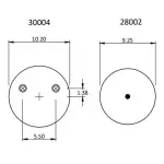 Air Spring Replaces C-22948, S-22948, W01-455-8713, 1R13-140
