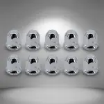 10 pcs of 33mm Luxury Screw-on Lug Nut Covers for Semi Trucks