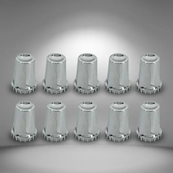 10 pcs of 33mm Chrome Starlight Screw-on Lug Nut Covers