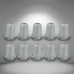 10 pcs of 33mm Chrome Starlight Screw-on Lug Nut Covers