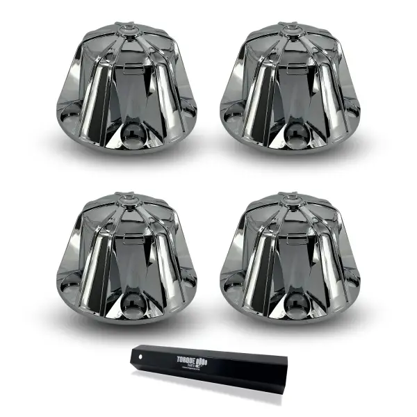 4 pcs of Chrome Plastic Universal Starlight Rear Wheel Cover Set