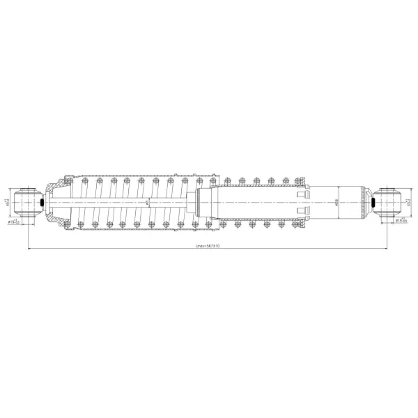 Shock Absorber for Hendrickson / SAF Holland Replaces 646155