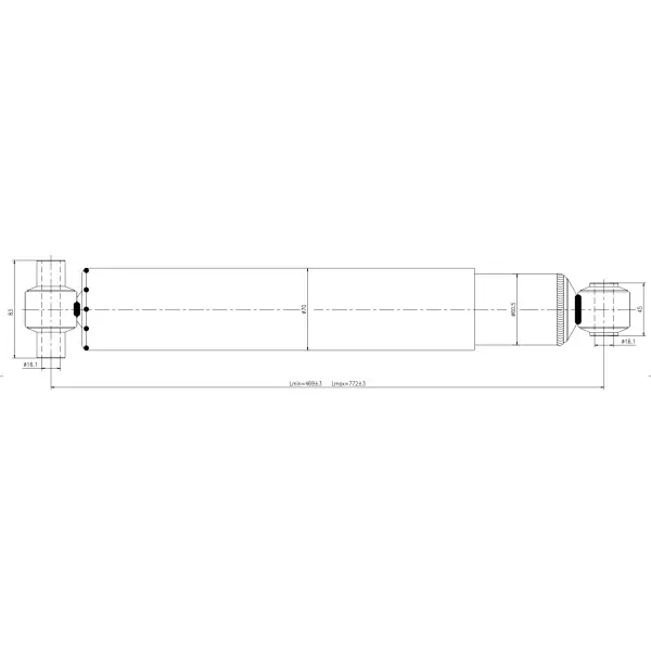 Shock Absorber for Kenworth / Peterbilt Trucks Replaces 85067