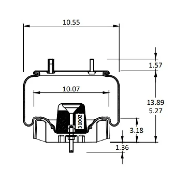 Trailer Air Spring Replaces W01-358-8729, 1R13-130, 1R13-261