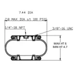 Convoluted Air Spring Replaces W01-358-7564