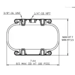 Convoluted Air Spring Replaces W01-358-7598, 1B8-580