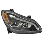 Passenger Side Black Projector Headlight for Kenworth T680 2021+