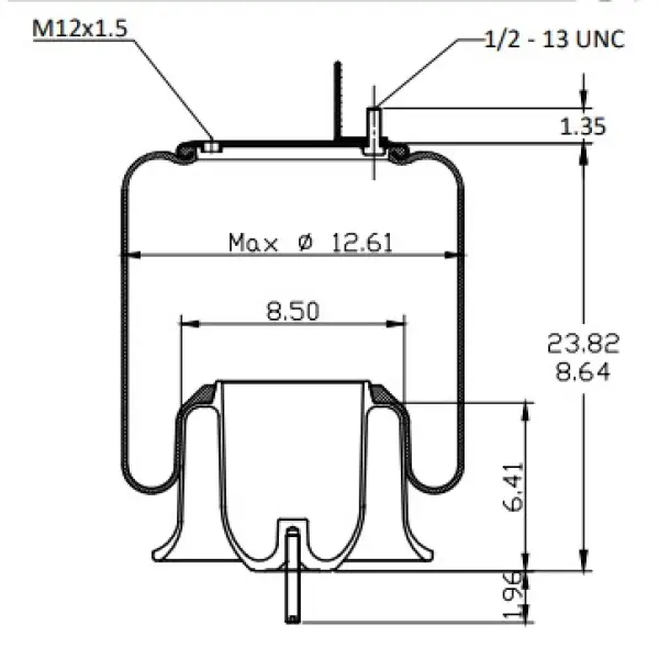 Air Spring for Freightliner Replaces A16-21558-000, 910S-16P1652