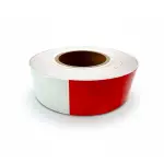 Reflective Tape Red White 150ft Roll 2in 12in Stripe