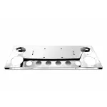 Stainless Steel Rear Center Panel with Light Cutouts 