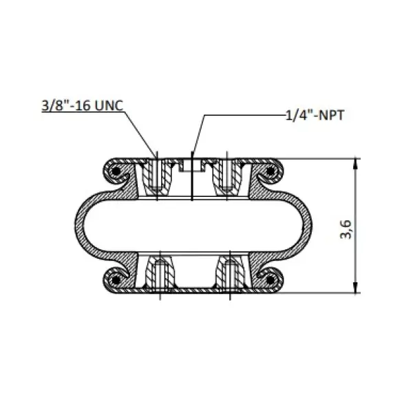 Trailer Air Spring, Firestone W01-358-7001