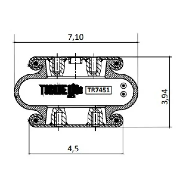 Convoluted Airspring, Firestone W01-358-7451