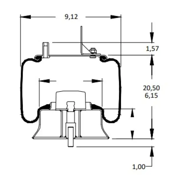 Trailer Air Spring, Firestone W01-358-8184