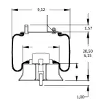 Trailer Air Spring, Firestone W01-358-8184