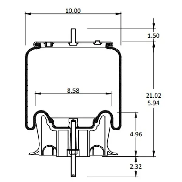 Air Spring for Volvo Replaces 21132005, W01-M58-8468, 1R12-654