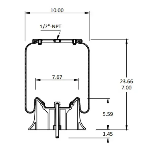Air Spring for Peterbilt Replaces 03-07887, W01-358-8852, 64339