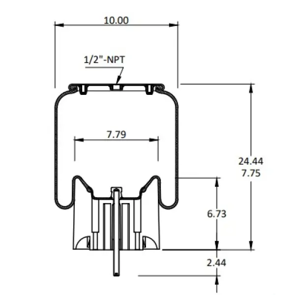 Air Spring for Peterbilt, Kenworth Replaces 03-08716, C81-1013