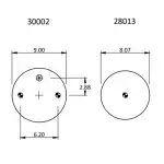 Air Spring for Peterbilt, Kenworth Replaces 03-08716, C81-1013