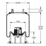 Air Spring Replaces ASC2500, W01-358-8888, 910-175P904, 66700