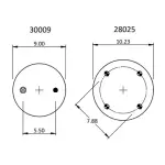 Air Spring Replaces ASC2500, W01-358-8888, 910-175P904, 66700