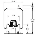 Trailer Air Spring Replaces C-20217, S-20217, W01-358-8944, 64401