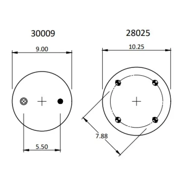 Trailer Air Spring Replaces S-11651, S-2066, W01-358-9082