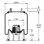 Trailer Air Spring Replaces S-11651, S-2066, W01-358-9082