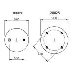 Trailer Air Spring Replaces S-11651, S-2066, W01-358-9082
