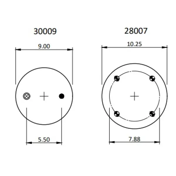 Trailer Air Spring Replaces 1R12-103, W01-358-9101, 905-57-008