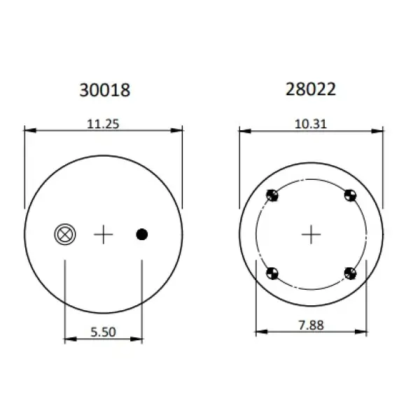 Trailer Air Spring Replaces S-3467, 365142, 1R13-038, S-3830