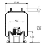 Trailer Air Spring Replaces S-6195, 1R12-167, W01-358-9192, 64323