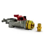 Red Emergency Gladhand with Shut-off Valve Replaces 441071
