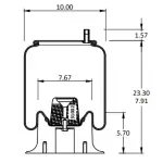 Trailer Air Spring Replaces S-20124, 1R12-375, W01-358-9265