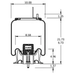 Trailer Air Spring Replaces W01-358-9297, 50898-2, 1R12-402