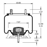 Trailer Air Spring Replaces 1R12-095, W01-358-9307, 905-57-129