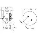 Air Spring for Navistar Replaces 1670073C-1, 1686386C-1, 1R12-401