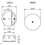 Air Spring for Mack Replaces 25158024, 364SQ27, 1R12-404, 62624