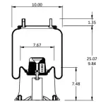 Air Spring for Navistar Replaces 1681579C1, 1R12-279, 64281