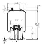 Trailer Air Spring Replaces 1R12-372, W01-358-9471, 1R12-504