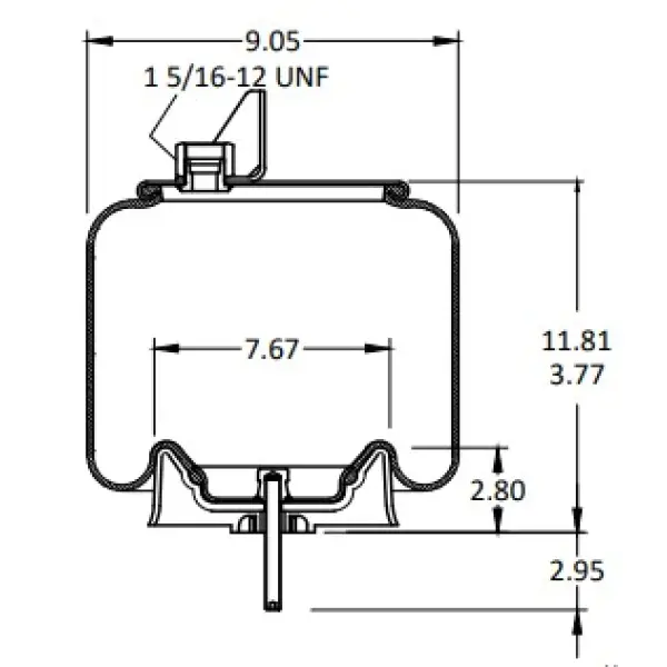 Air Spring for Kenworth Replaces C81-1005, C81-1004, W01-358-9541