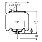 Air Spring for Kenworth Replaces C81-1005, C81-1004, W01-358-9541