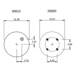 Trailer Air Spring Replaces 1R13-081, W01-358-9580, S-20127