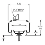 Air Spring for Kenworth Replaces K-303-22, 1R11-221, W01-544-9622