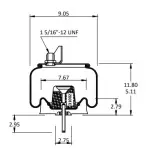Air Spring for Kenworth Replaces K-303-23, K-303-25, 1R11-222
