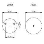 Trailer Air Spring Replaces S-23721, W01-358-9644, 64693